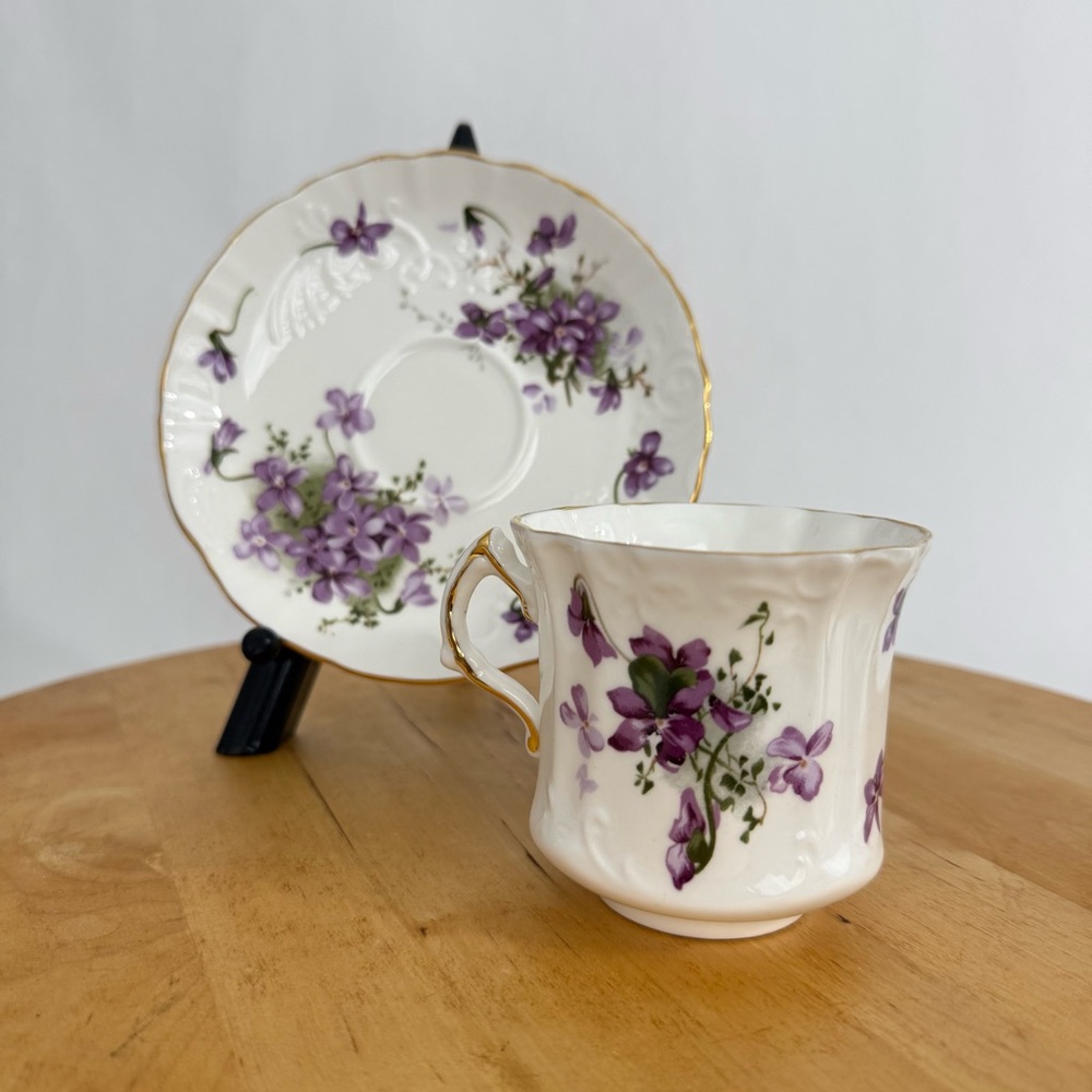 Vtg Hammersley “Victorian Violets” from England’s Countryside Spode Cup & Saucer